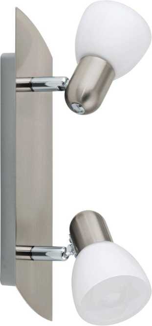 Wand/Deckenleuchte E14 2x40W nickel-matt ENEA 
