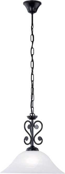 Hängeleuchte 1xE27 max. 60W schwarz/Alabaster MURCIA 