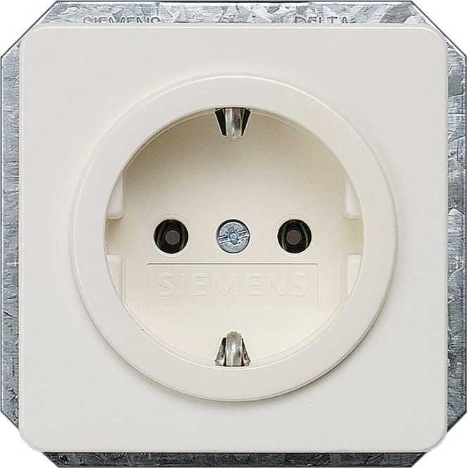 DELTA profil titanweiß SCHUKO-Steckdose 10/16A 250V 