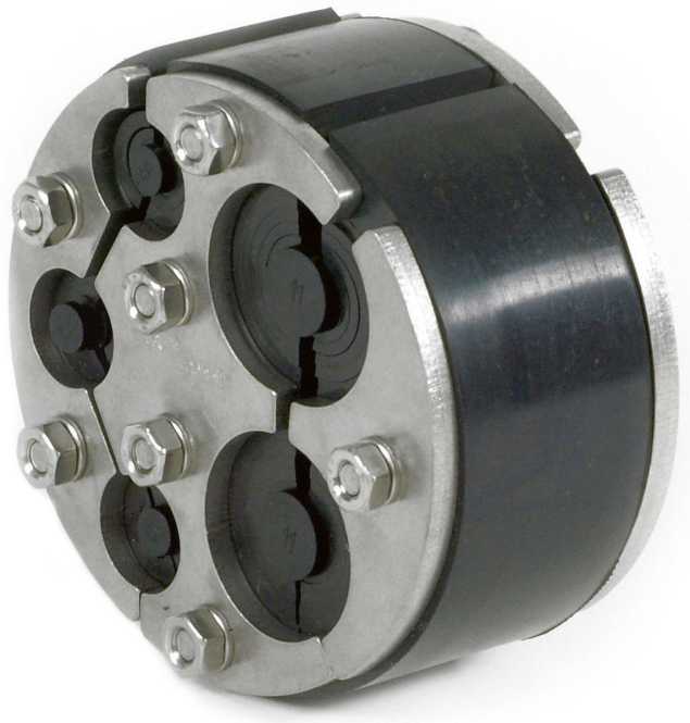 Ringraumdichtung für 2 Kabel Ø 8 - 30 mm und 3 Kabel Ø 4 - 16,5 mm 