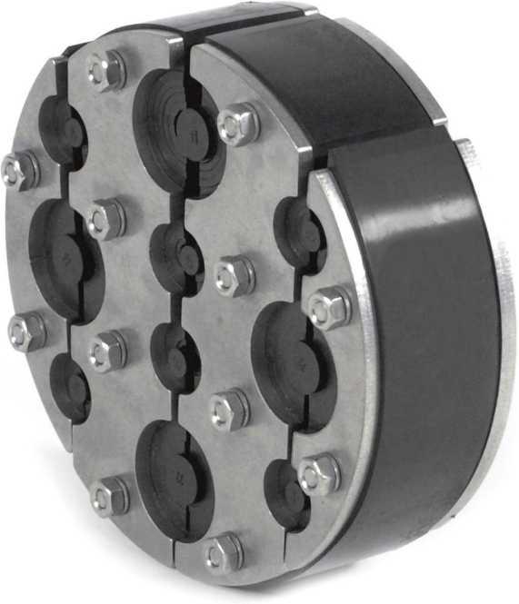 Ringraumdichtung für 4 Kabel Ø 8 - 30 mm und 6 Kabel Ø 4 - 16,5 mm 