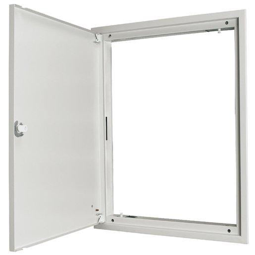 Unterputz Türrahmen grau mit Tür und Drehriegelverschluss 400/12 