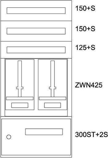 Zählerverteilereinsatz Steiermark BPZ-MES-STN-600/12-2 