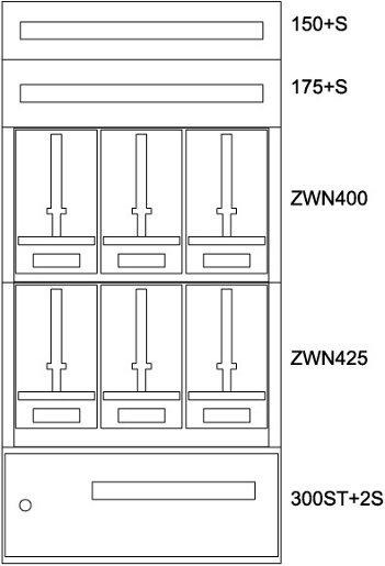 Zählerverteilereinsatz Steiermark BPZ-MES-STN-800/15-6STW 