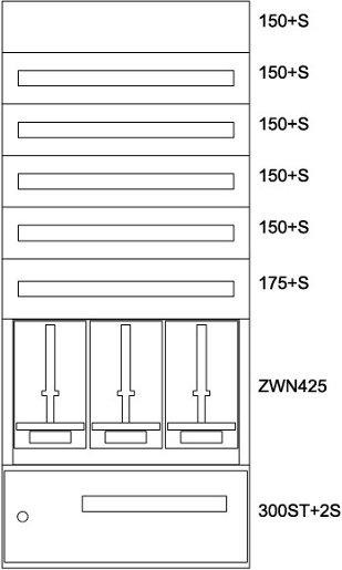 Zählerverteilereinsatz Steiermark BPZ-MES-STN-800/17-3 