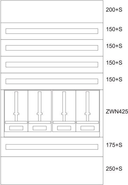 Zählerverteilereinsatz Tirol BPZ-MES-TN-1000/17-4 