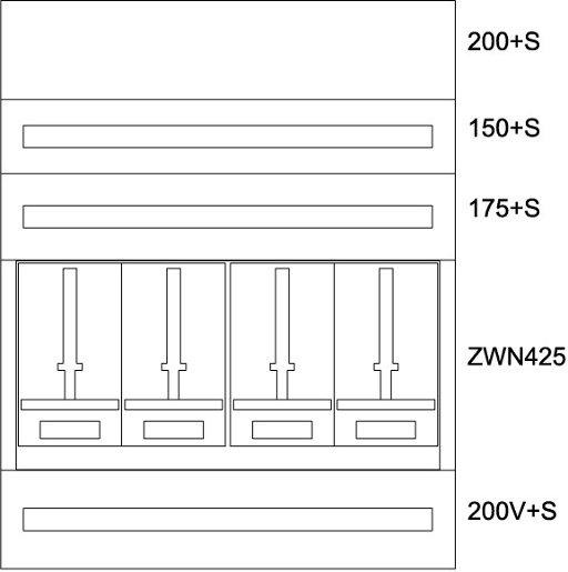 Zählerverteilereinsatz Vorarlberg BPZ-MES-VN-1000/12-4 