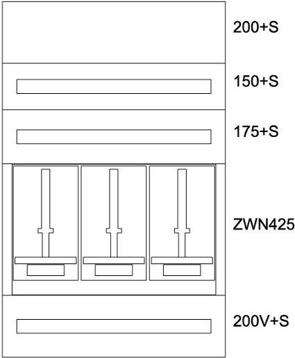 Zählerverteilereinsatz Vorarlberg BPZ-MES-VN-800/12-3Z 