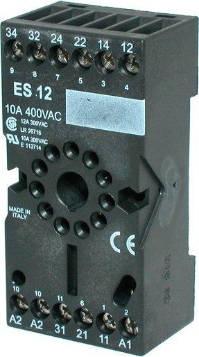 Sockelfassung ES 12 Steckstockel für Industrierelais Serie RT 