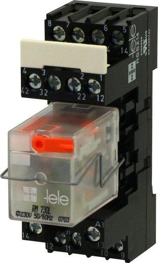 Sockelfassung RSS214 für Relais Serie RA und RM auf DIN-T35 Schiene 