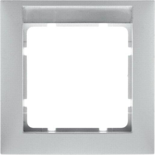 1-fach Rahmen mit Beschriftungsfeld S.1 - polarweiß / matt 