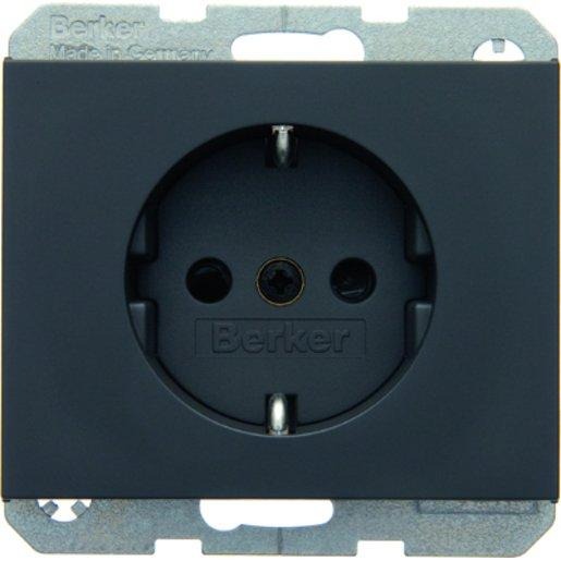 SCHUKO-Steckdose K.1 - anthrazit/ matt 