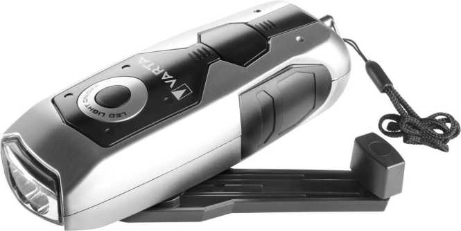 Taschenlampe LED Dynamo Light 17680 + Li-Ion Akku 120 mAh 