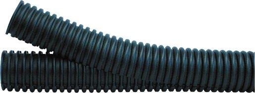 Wellrohr aus PP geschlitzt und verschließbar schwarz NW 14 50m 