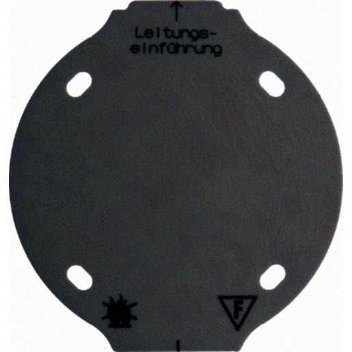 Selbstverlöschende Aufputz Bodenplatte schwarz 1-fach Serie 1930 