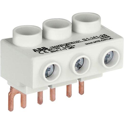 3-Phasen-Einspeiseblock Flach für MS116 / MS132 25mm2 