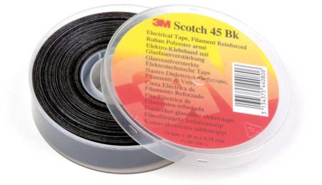Polyesterband Scotch 45 glasfaserverstärkt 19mm x 20m schwarz 