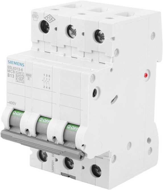 LS-Schutzschalter 3-polig 6kA /6kA B-Char 13A 3TE 