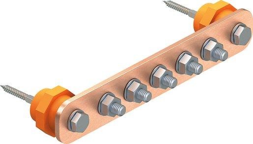 Potentialausgleichsschiene BigBar / 10 Anschlüsse 10xM10 V2A 