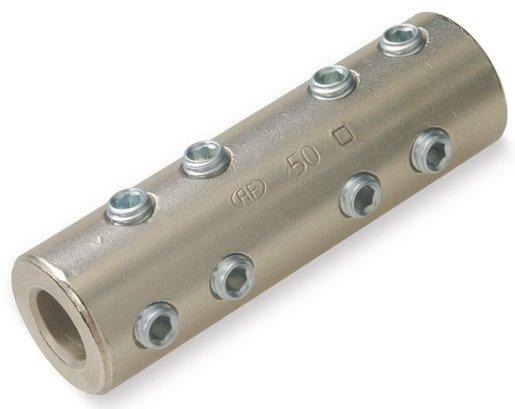 Muffenschraubklemme 25mm² messing vernickelt 