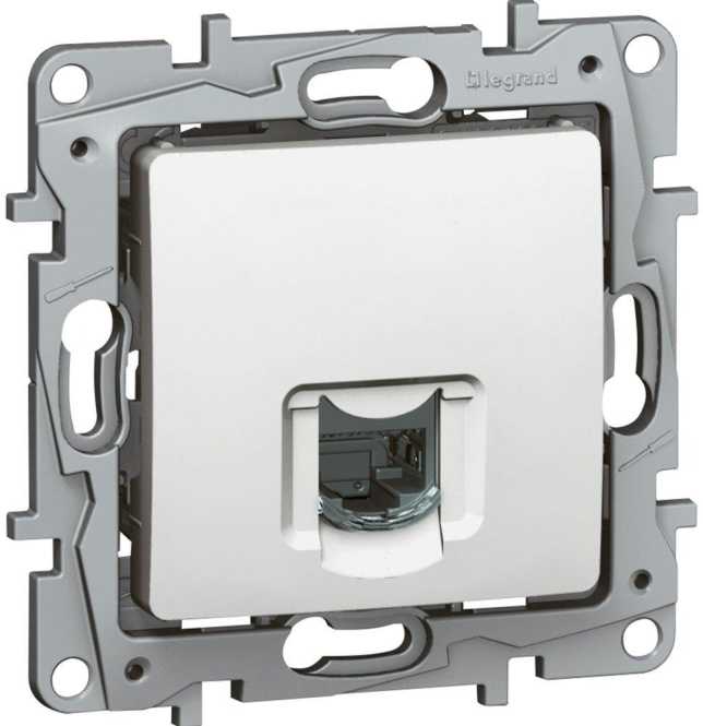 Niloe RJ45 Datendose Kategorie 6 STP ohne Spreizkrallen ultraweiß 