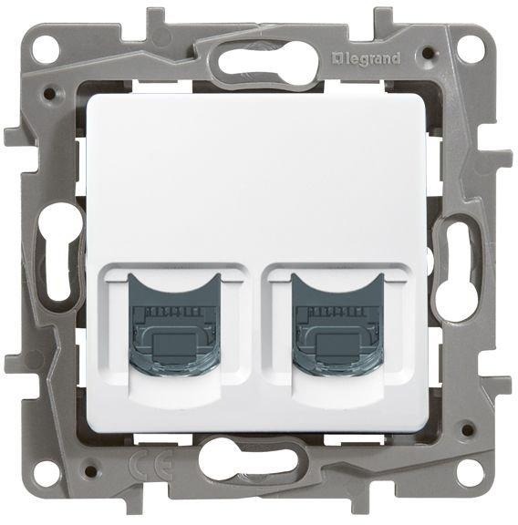 Niloe Datendose 2-fach RJ45 Kategorie 6STP ohne Spreizkrallen 