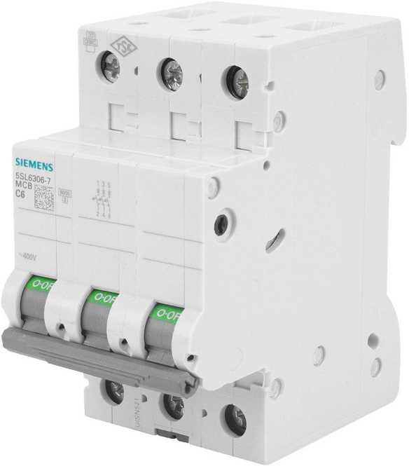 LS-Schutzschalter 3-polig 6kA /6kA C-Char 6A 3TE 