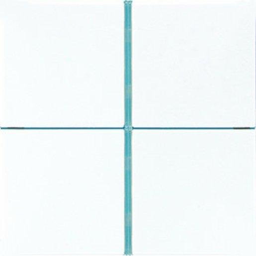 Tastensatz 4-fach komplett weiß glänzend 