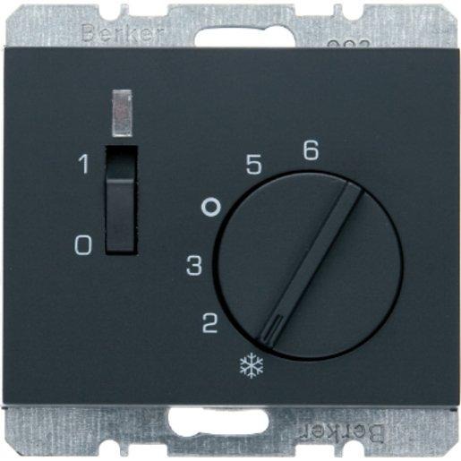 Raumtemperaturregler m. Öffner Zentralstück Wippschalter und LED K.1/a 