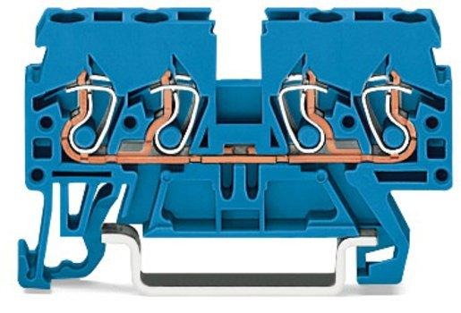 4-Leiter-Durchgangsklemme 0,08-2,5/4 mm² blau 