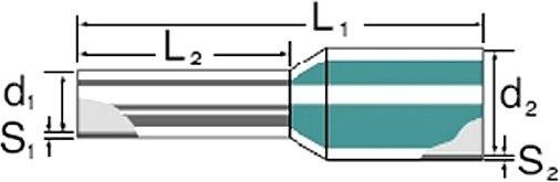Aderendhülse 2.5 mm² / 8 mm / blau (RAL 5012) 