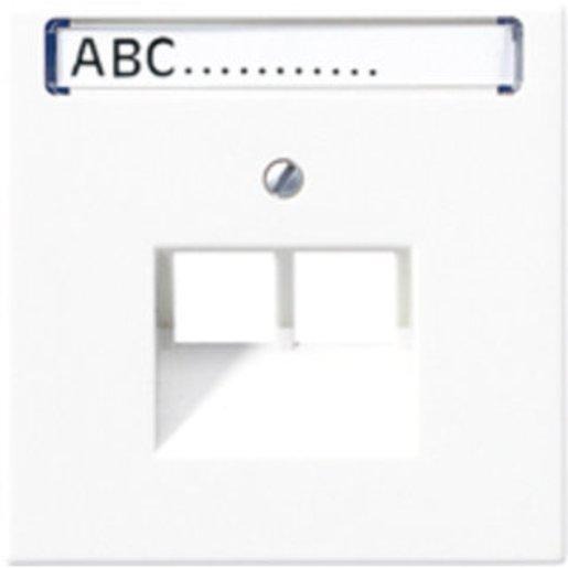 Abdeckung Schriftfeld für IAE/UAE-Anschlussdosen u. Datendosen (2 x 8) 