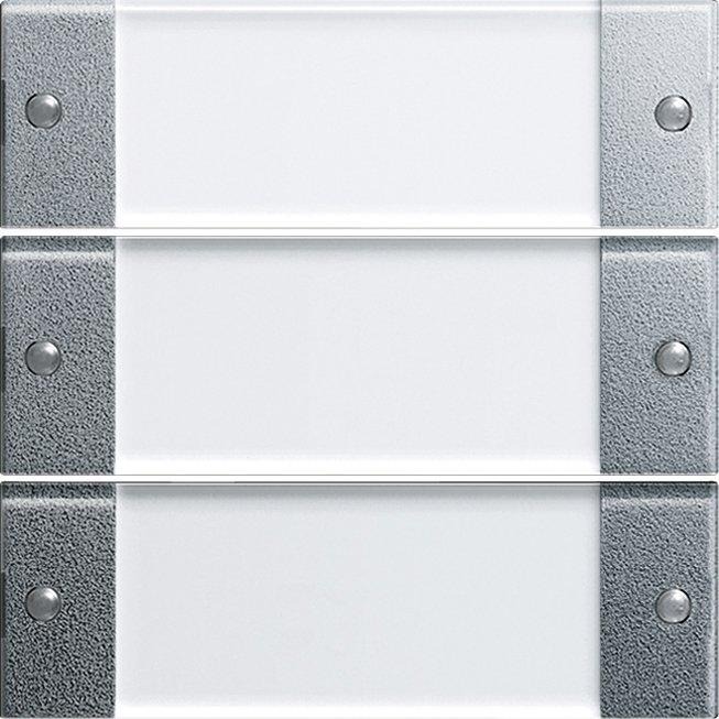 Wippenset 3-fach beschriftbar System 55 Klar/Aluminium 