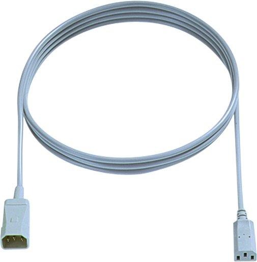 Kaltgeräte Verlängerung Leitung 3 m grau - 1 mm² 