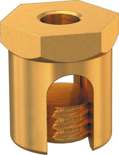 Erdungsschraube mit Befestigungsgewinde M6 25mm CuZn 