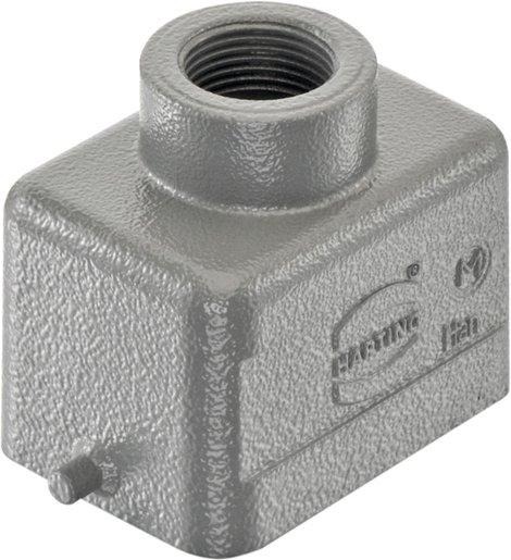 Han 6B Tüllengehäuse gerader Kabelausgang Zinkdruckguss Längsbügel 