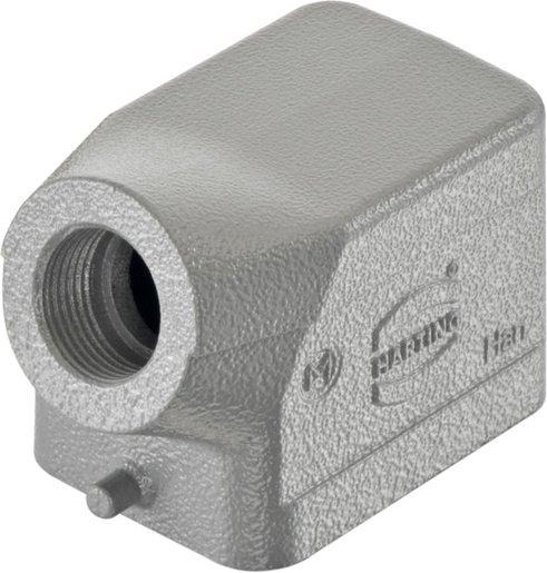 Han 6B Tüllengehäuse seitlicher Kabelausgang Zinkdruckguss Längsbügel 