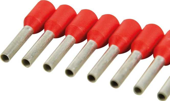 Aderendhülse in Streifen 1,0 mm² L 8 mm rot 