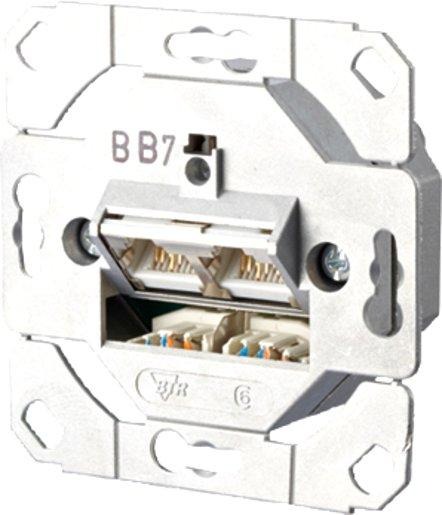 Kommunikationsanschlussdose E-DAT C6A 2 Port UP0 