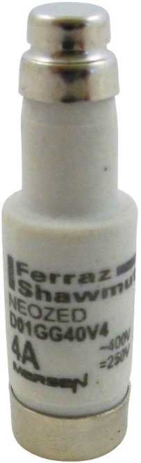 NEOZED Sicherung D01 400VAC/250VDC 4A gG braun 