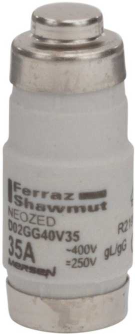 NEOZED Sicherung D02 400VAC/250VDC 35A gG schwarz 