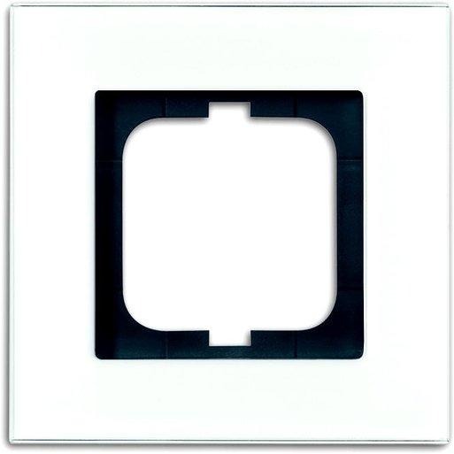 Abdeckrahmen carat 1-fach weißglas 