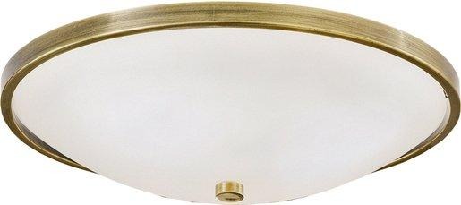 Deckenleuchte Ø 39,5cm altmessing Patina Glas opal-matt 3xE27 60W 