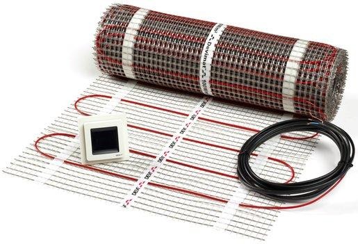 Mat Dünnbett Heizmatte Set mit Uhrenthermostat DEVIreg Touch 0,5 x 6 m 450W 