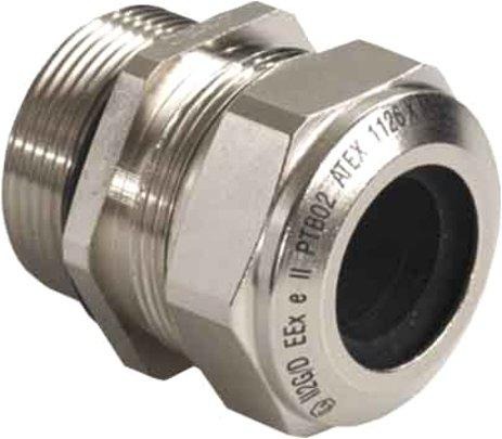 Kabelverschraubung M25 x 1,5 Messing / Vernickelt Ex e II Progress 