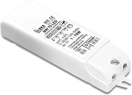 MW 70 Trafo elektronisch 1-70 W 12 V f. Halogen LM dimmbar 