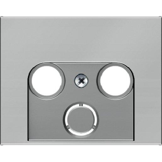 Zentralstück für Antennensteckdose 2- und 3 Loch K.5 Edelst. rostfrei 