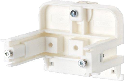 Montagehalter für Anschlussdosen Hutschienenbefestigung waagr. 50mm o. Trennsch. 