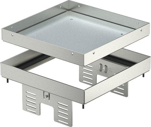 Quadratische Kassette blind 200x200mm V2A 