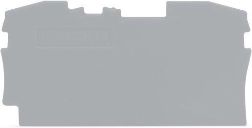 Abschluss- und Zwischenplatte 1 mm dick grau 